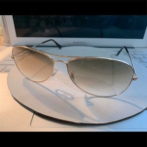 RAYBAN Cockpit Aviator sunglasses in gradient brown lenses & gold frames